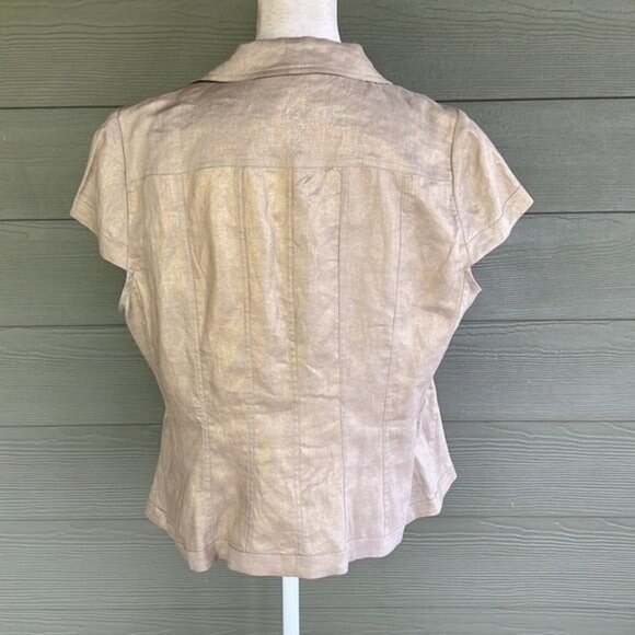 Donna Karan “Urban Safari” Linen Top - NWT! - Picture 6 of 12